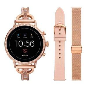 Fossil Rose Gold Gen 4 Smartwatch W/ Extra Band